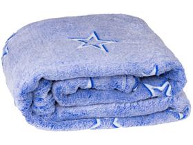 Manta Que Brilha No Escuro Jolitex 1,50x2,00m Azul Manta Que Brilha No Escuro Jolitex 1,50x2,00m Azul