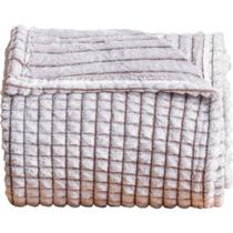 Manta Queen Alpen Efeito Back Print 100% Poliéster 240g/m² 220x240cm Marrom Portabella