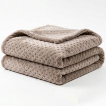 Manta Queen Flan Soft Texturizada Bege 260g/m² - 1 PEÇA Manta Queen Flan Soft Texturizada Bege 260g/m² - 1 PEÇA