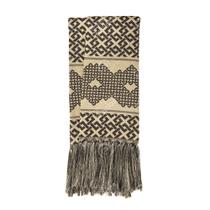 Manta Rústica para Sofá Celta Marrom e Bege