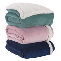 Manta Sherpa Bebe DuplaFace Com Variações de Cores