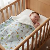 Manta Sherpa Dupla Face Para Bebê Menino