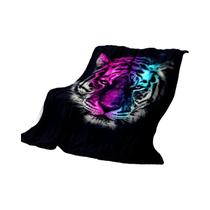 Manta Sherpa Super Macia 3D Com Estampa De Tigre Para Primavera E Outono, Colcha Moderna Com Arte
