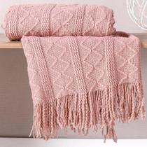 Manta Sofá Tricot Decorativa 127x152 Toque Super Macio