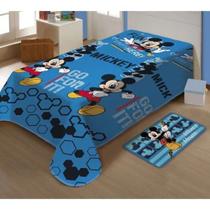 Manta Soft Azul Microfibra Disney Mickey Mouse Jolitex