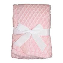 Manta Soft Bebe Cobertor Microfibra Com Sherpa Lâ Carneirinho 0,75m x 1,00,cm Relevo Rosa