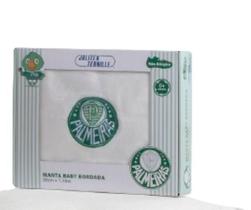 Manta Soft Bebê Microfibra Bordada Palmeiras 0,90 x 1,10m