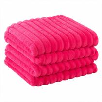 Manta Soft Canelada Frio Casal 2,00m x 1,80 Aveludado Pink Manta Soft Canelada Frio Casal 2,00m x 1,80 Aveludado Pink