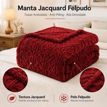 Manta Soft Casal Jacquard Paquistão 2,00 X 1,80m Cobertor Para Quarto e Sala Toque Macio e Quentinho