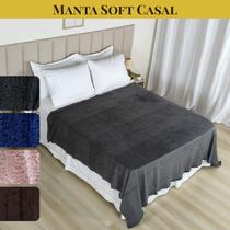 Manta Soft Casal Microfibra Leve Macia 1,80x2,00 Conforto Liso Manta Soft Casal Microfibra Leve Macia 1,80x2,00 Conforto Liso