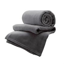 Manta Soft Cobertor Microfibra Casal Antialérgica Cor Cinza