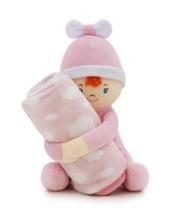 Manta Soft com Boneca de Pelúcia Rosa Manta Soft com Boneca de Pelúcia Rosa