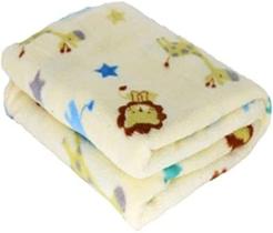 Manta Soft Confort Baby 90cm X 110cm Safari Amarelo Hazime