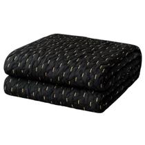 Manta Soft Fio de Ouro 2,10m x 1,90m Frio Quentinha Preto Manta Soft Fio de Ouro 2,10m x 1,90m Frio Quentinha Preto