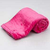 Manta soft microfibra padrão - rosa pink - Vivart