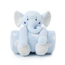 Manta Soft Pelúcia Elefante, Ursinho Cobertor Antialérgico