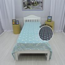 Manta Solteiro Azul Infantil Com Efeito Brilho No Escuro