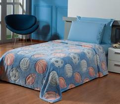 Manta Solteiro Balls Azul Manta Solteiro Balls Azul