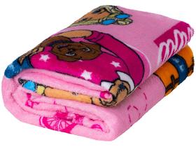 Manta Solteiro de Microfibra Jolitex Fun Barbie Rosa Manta Solteiro de Microfibra Jolitex Fun Barbie Rosa
