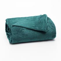Manta solteiro flannel liso - verde 194524