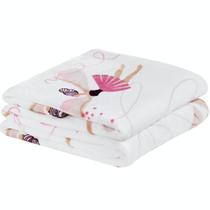 Manta Solteiro Infantil Bouti Kids Flannel Microfibra 1 Peça - Bailarina