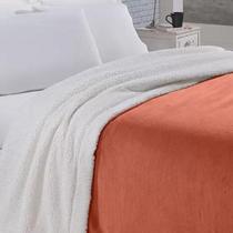 Manta Solteiro Lisa Sherpa Andreza - Rose