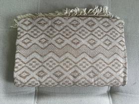 Manta Tambaba Grande para Sofá e Cama King 3 Lugares 2,40x1,80 Protetor de Sofa Gigante 100% Algodão Cor:Cru/Caramelo