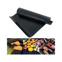 Manta tapete de teflon para churrasqueira grill 40cm preto
