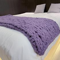 Manta Tejida Gruesa de Chenilla MocaDng 120x180 cm Morado Manta Tejida Gruesa de Chenilla MocaDng 120x180 cm Morado