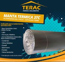 Manta Térmica 3TC esp. 10mm - 8 x 1,25m ( Rolo) + Fita Aluminizada - Manta Termica 3TC