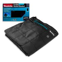 Manta Térmica a Bateria Makita DCB200A 18V LXT 140 x 70CM Três Níveis de Ajuste Até 35h de Uso Porta USB Poliéster de Alta Qualidade Lavável Com Ziper