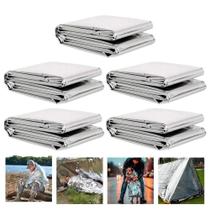 Manta Térmica Aluminizada 210 130 cm para Resgate e Camping 5 Unidades ZELT