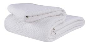 Manta térmica GLAMBURG 100% algodão Queen Size branca Manta térmica GLAMBURG 100% algodão Queen Size branca