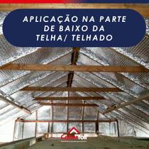 Manta Térmica Metalizada Dupla Face 1m x 50m2 Telhado Sub Cobertura Reduz Calor Umidade Som Manta Térmica Metalizada Dupla Face 1m x 50m2 Telhado Sub Cobertura Reduz Calor Umidade Som