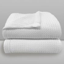 Manta Termocelular Cubes - Laço Bebê Branco Manta Termocelular Cubes - Laço Bebê Branco