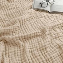 Manta Throw Blanket Comfy Cubs Muslin 100% algodão 150x200cm bege