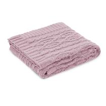 Manta Tricô Cobertor Sofá Cama Casal Decoração 180x220cm Rosa - Loani
