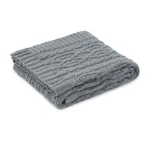 Manta Tricô Cobertor Sofá Cama ou Decoração 127x152 cm Cinza