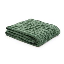 Manta Tricô Cobertor Sofá Cama ou Decoração 127x152 cm Verde - Loani
