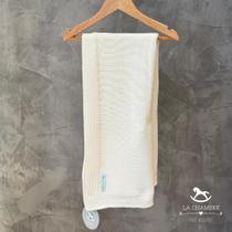 Manta Tricot Básica Off White