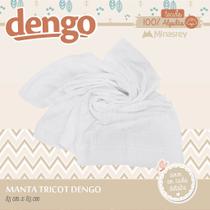 Manta Tricot Dengo Branca - 100% Acrílico - 85cm x 85cm