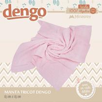 Manta Tricot Dengo Rosa - 100% Acrílico - 85cm x 85cm