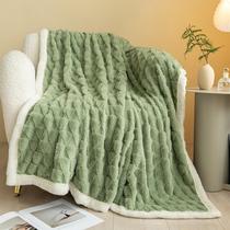 Manta UKELER Faux Fur 130x150cm 540gsm verde