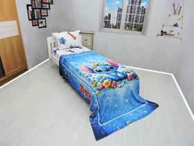 Manta Ultrasoft E Lençol De Elástico Stitch Kit 3pçs Mod. 2