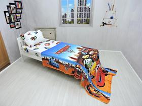 Manta Ultrasoft Lençol De Elástico Carros 3pçs