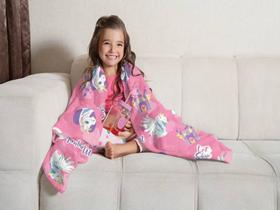 Manta Unicórnio Menina Cobertor de Sofá Feminino Solteiro Infantil Fleece Lepper
