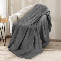 Manta Utopia Bedding Smoke Grey 100% algodão 150x125cm