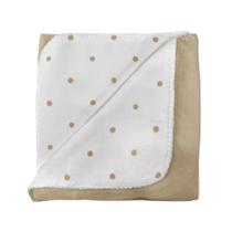 Manta Velvet Poá - Laço Bebê Bege/Branco Manta Velvet Poá - Laço Bebê Bege/Branco