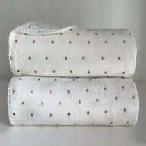 Manta Velvet Star Dourada - Laço Bebê Manta Velvet Star Dourada - Laço Bebê