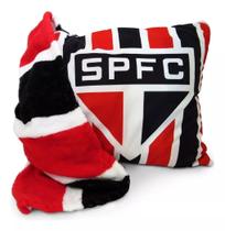 Manta Vira Almofada 2 Em 1 De Times Licenciado Jolitex-SaoPaulo-Maravilhoso